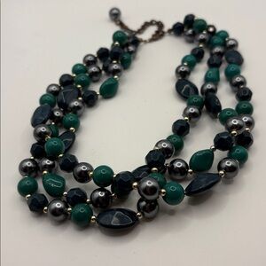 Green Beaded Necklace 14-16”
3 layer Necklace